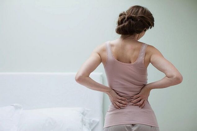 dor nas costas com osteocondrose lombar foto 3