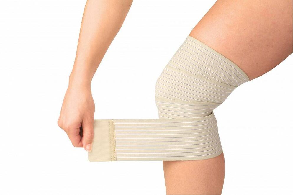 bandagem elástica de joelho